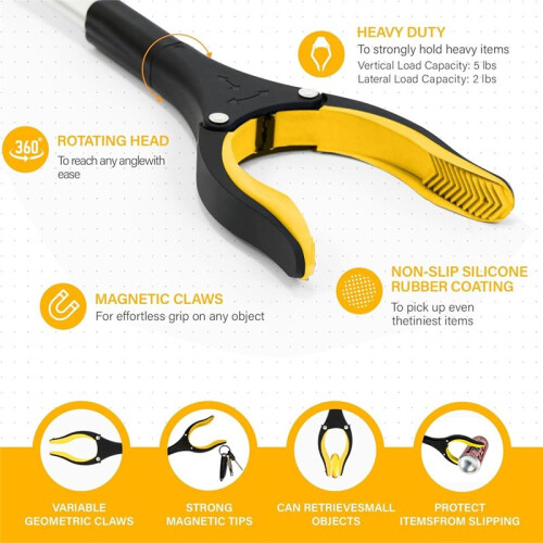 Folding Garbage Clamp Sanitation Worker Garbage Picking Pliers Household High-Altitude Object Picker Garbage Clamp 2
