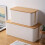 Cable Storage Box Wooden Power  Storage Case Dustproof Charger Socket Organizer Wire Case Home Cable WinderOrganizer 3