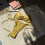 Bathing Suit for Women Halter Ring Linked Tie Side-Gold M 2