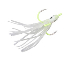 5Set Luminous Cuttlefish Fishing Hooks 18#, Rubber & Steel, 27g
