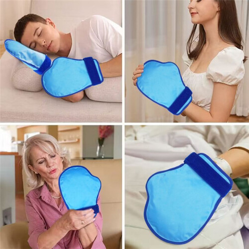 Handhandskar med Ispåse för Smärtlindring, 2-Pack Kylhandskar för Kemoterapi och Neuropati, Gel-Ispåse 2