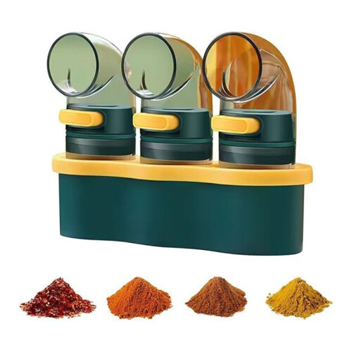 Precision Salt Dispenser with Adjustable Pour Spout Quantitative Control Salt Shaker,Kitchen Seasoning Jar 1
