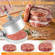 Molde para Hacer Hamburguesas, Antiadherente, para Hacer Hamburguesas Rellenas, Parrilla de Carne, Molde para Tartas, Accesorios de Cocina