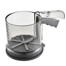 Mehlsieb, Handpresse, Kurbelsieb, Halbautomatisches Staubtuch für Kuchen, Hausmannskost, Küche, Restaurant