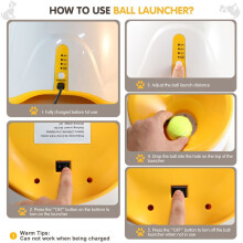 Dog Tennis Launcher Automatic Pet Dogs Chase Toy Tennis Throwing Pinball Machine Fun Interactive Throw Rechargable