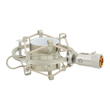 Microphone Shock Mount 47‑57mm Anti-Vibration Holder Clip – Metallic Silver