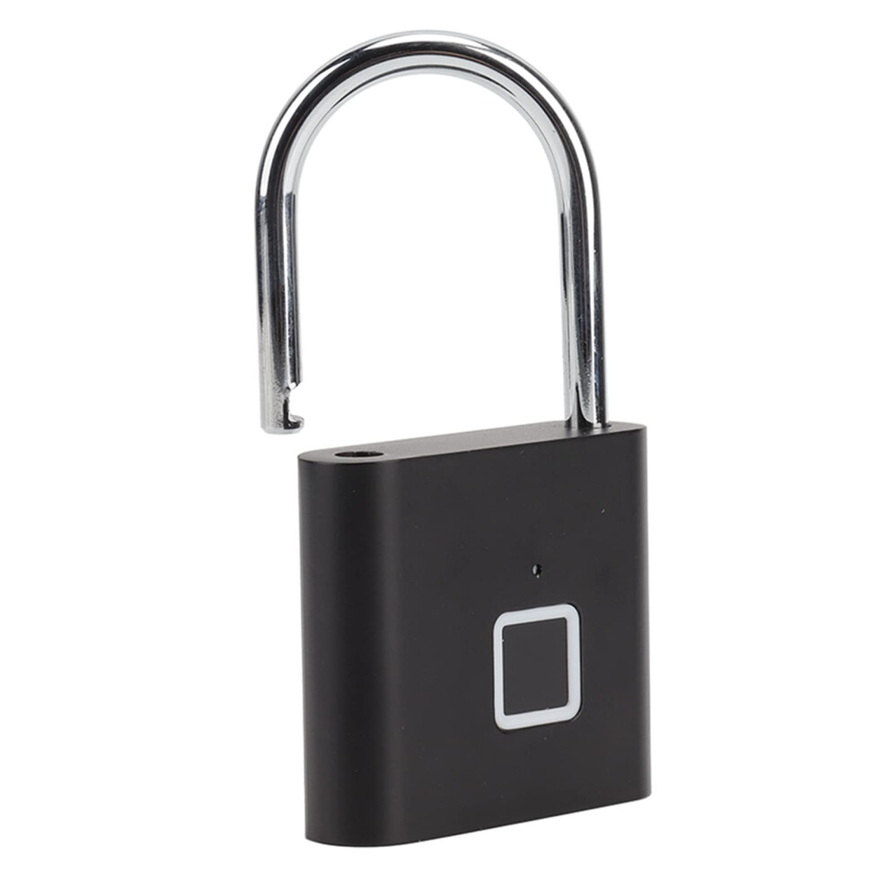 Fingerprint Padlock Waterproof Stainless Steel Fast Unlock Usb Rechargeable For Outdoor And Gym 9092120673999