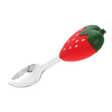 Stainless Steel Utensils with Ergonomic Silicone Handle for Kids Self Feeding and Easy Cleaning