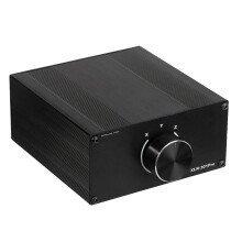 3-Way Stereo XLR Passive Audio Signal Switcher Selection  Balanced 3 in 1 Out Audio Selector Audio Select Switcher