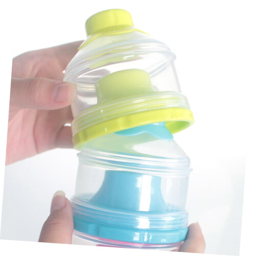Baby Formula Dispenser 3 Layer Stackable Milk Powder Container with Sealed Compartments for Travel 1