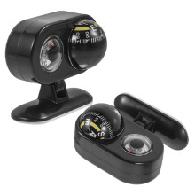 2pcs Car Dashboard Compass with Thermometer for Vehicle and Boat Navigation, Durable Clear Display