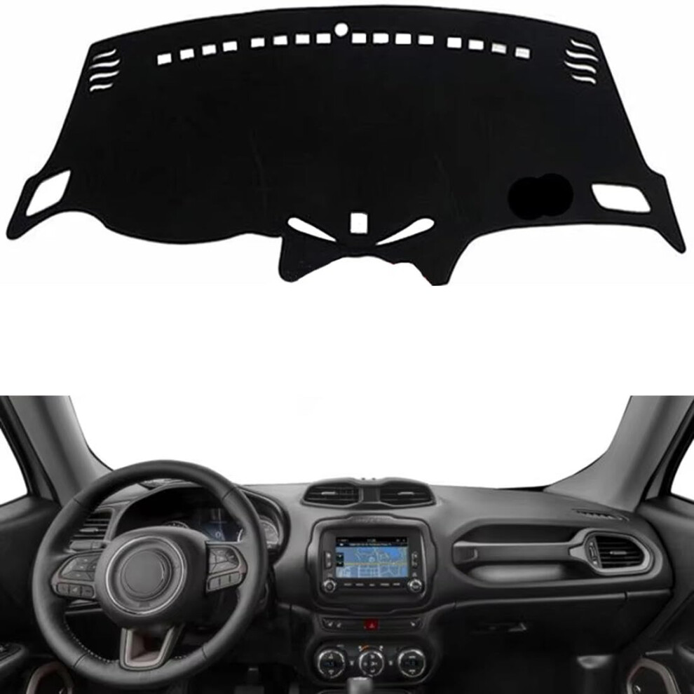 Dashboard Cover Lhd Anti Glare Non Slip Dash Mat Trim Sun Heat Resistant For Jeep Renegade 20152018 Red 9073542693680