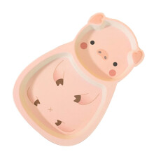 Kids Dinner Plate Cute Pig Shape Durable Easy Clean Cartoon Tableware for Toddlers and Babies