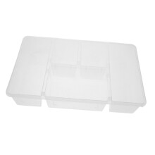 Snack Organizer with Dividers, Plastic Travel Snack Container for Pantry and Fridge, Tight Seal Lid