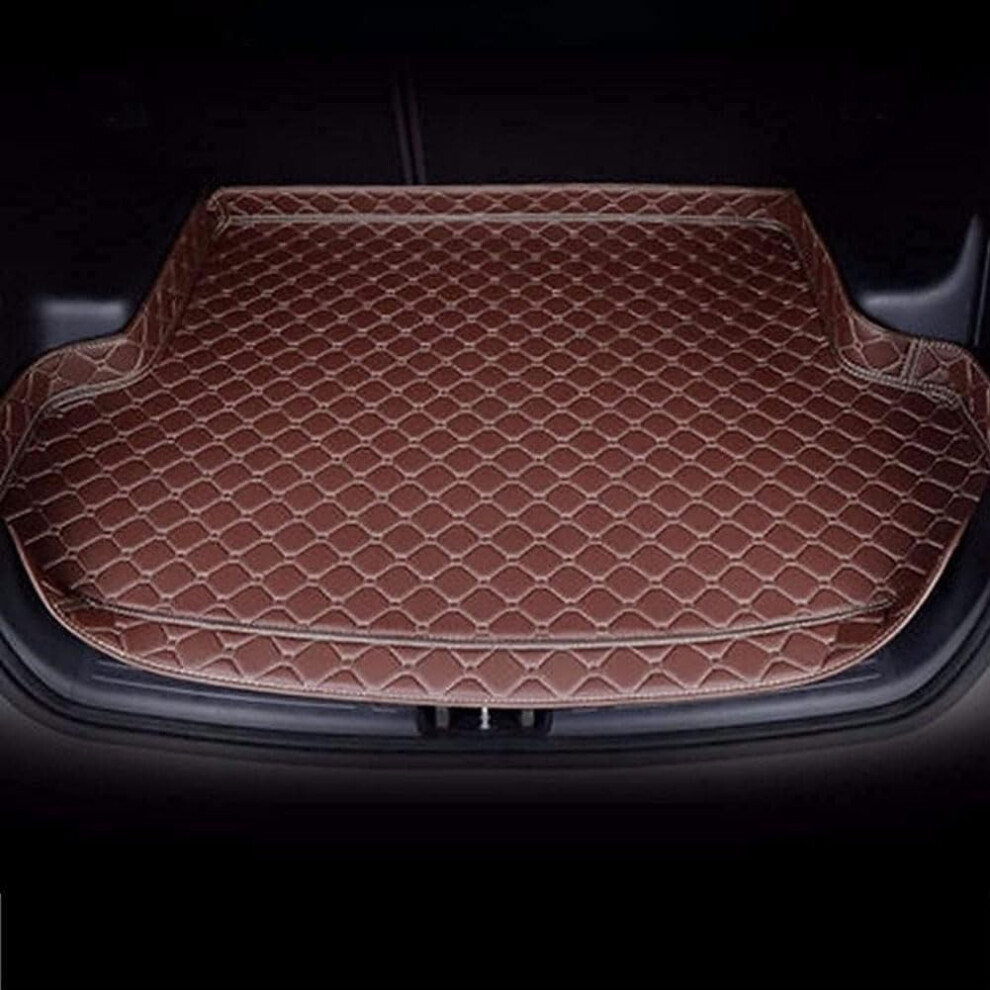 Trunk Mat For Tesla Model S 2012Â2021 Leather Cargo Liner Custom Fit AllâWeather NonâSlip Rear Protector A/Coffee 9771547553151