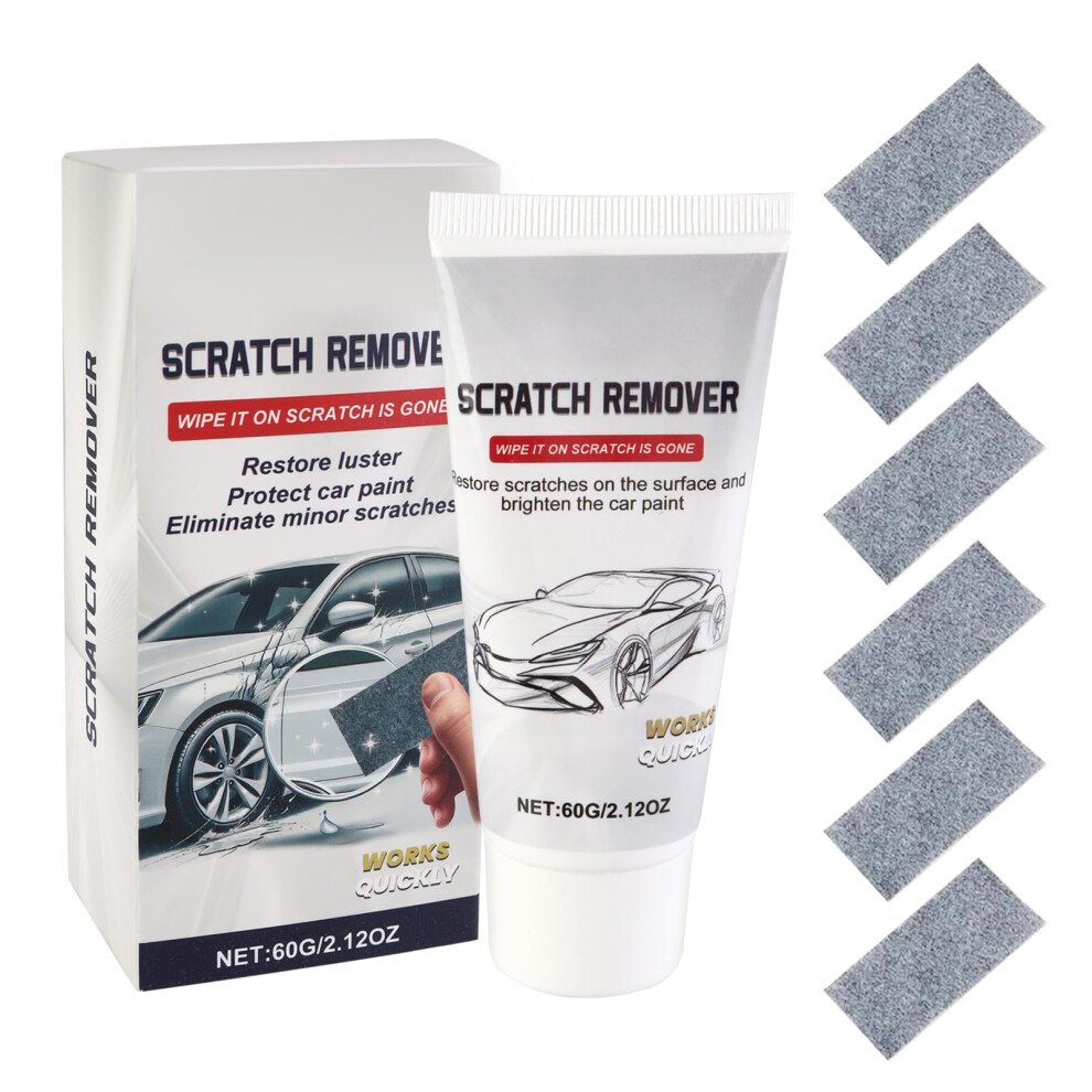 6Pcs Nano Sparkle Cloth Car Scratch Remover Kit With Paste, Instant Scratch And Gloss Restoration 9092120176827