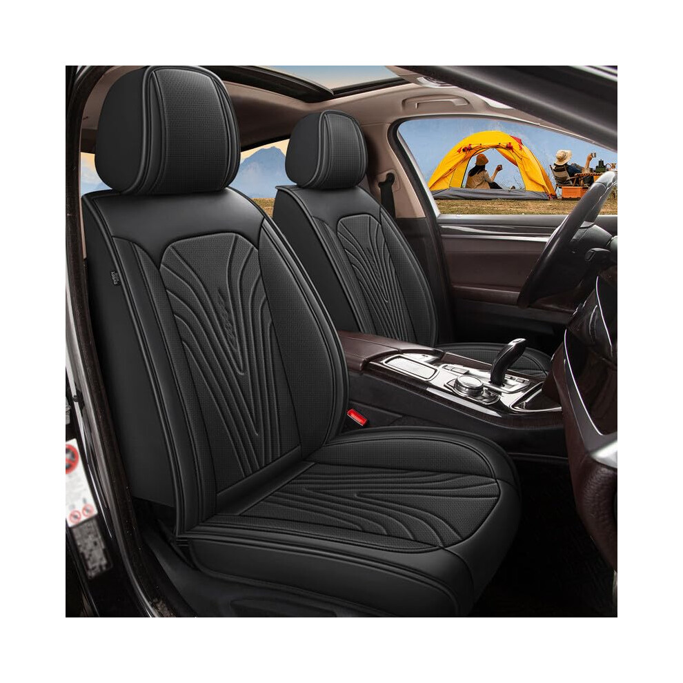 Car Seat Covers For Dodge Avenger 2008Â2014, Waterproof Breathable Leather Front Seat Protectors, Black 9330225972532