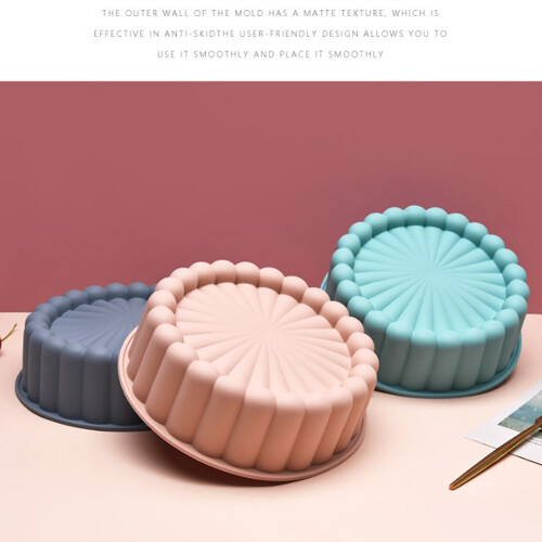 Round Silicone Cake Pan Baking Pan Cakes Pan Sponge Flan Mold DIY Baking Pans Decorating Tools C 2