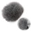 Furry Windscreen for Lavalier Microphone Grey Clip-On Artificial Fur Mic Muff 15