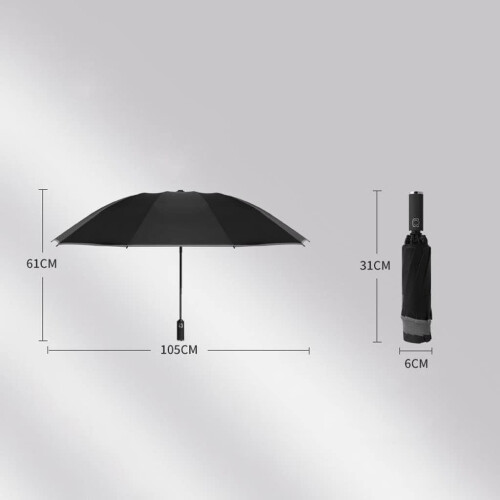 Compact Windproof Travel Umbrella Automatic Reverse Fold with Sun and Rain Protection 1