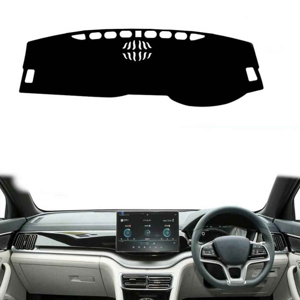 Polyester Flannel Suede Car Dashboard Cover Dash Mat For Byd Song Plus Dmi Ev 20212023, Uv Sun Protection And Glare Reduction 9330225066583