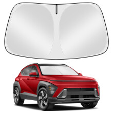 Custom Fit Windshield Sun Shade for Hyundai Kona 20242025, DualLayer UV Protection Foldable Visor