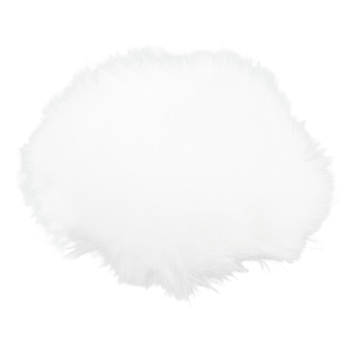 Furry Mic Windscreen Lavalier Microphone Wind Muff White Clip On Artificial Fur 1