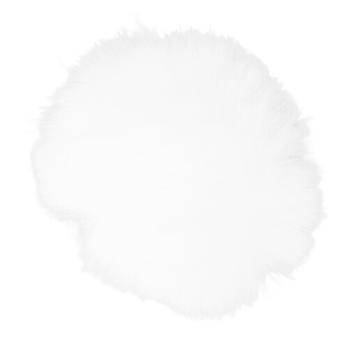 Furry Mic Windscreen Lavalier Microphone Wind Muff White Clip On Artificial Fur 2