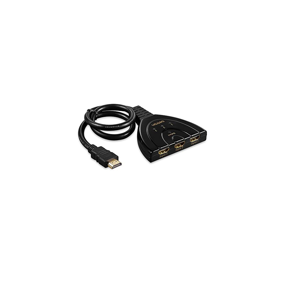 3 Port Hdmi Switch 4K Ultra Hd, Goldplated Connectors, Plug And Play Manual Hdmi Switch For Tv And Game Consoles 9330225972730