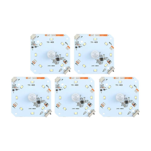 10 Pcs PIR Motion Sensor Night Light LED Board with Power Adapter for Home Security