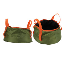 Faltbarer tragbarer Eimer, 25 cm Öffnung, 66 g, Armeegrün