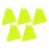 5pcs Yellow Plastic Soccer Training Cones, Durable Road Markers 2
