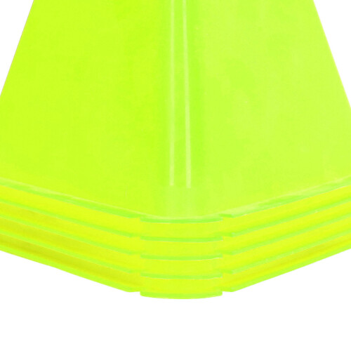 5pcs Yellow Plastic Soccer Training Cones, Durable Road Markers 2