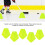 5pcs Yellow Plastic Soccer Training Cones, Durable Road Markers 8