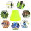 5pcs Yellow Plastic Soccer Training Cones, Durable Road Markers 10
