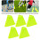 5pcs Yellow Plastic Soccer Training Cones, Durable Road Markers 12