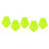 5pcs Yellow Plastic Soccer Training Cones, Durable Road Markers 16