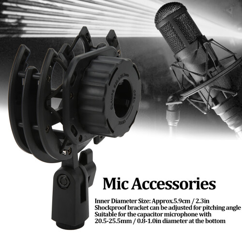 Condenser Mic Shockproof Holder – Compact Portable Recording Studio Mount 2