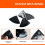 Car Center Console Lid Panel Armrest Box Trim Protective Cover Stickers for  E Class W211 Glossy Black 4