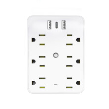 Power Strip with USB Ports, 6 Outlet Vertical Stand with Night Light for Desk and Nightstand