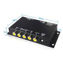 Car 4-Channel Driving Recorder Switcher Control Car Cameras Control Combiner Box for 360 Panoramic Image
