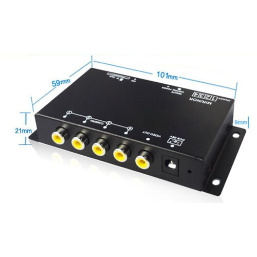 Car 4-Channel Driving Recorder Switcher Control Car Cameras Control  Combiner Box for 360 Panoramic Image 2