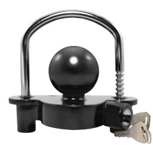 Adjustable Heavy Duty Trailer Coupler Lock with Keys, Anti Theft Hitch Lock for 17/8' 2' 25/16' Couplers (Black)
