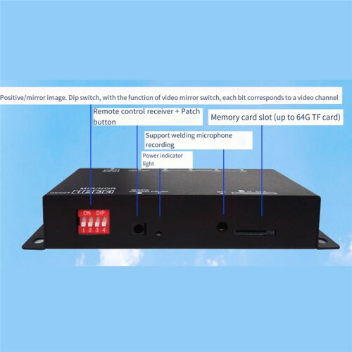 Car 4-Channel Driving Recorder Switcher Control Car Cameras Control  Combiner Box for 360 Panoramic Image