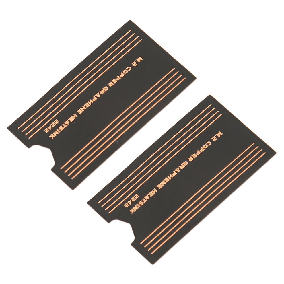 M.2 2242 Ssd Heatsink 2Pcs Brass Graphene Thermal Pad Fast Heat Conduction For Laptop Gaming 9073542693932