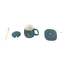 380ML Keramiktasse für Kaffee mit Thermo-Unterlage bei 55 C und Heizpad