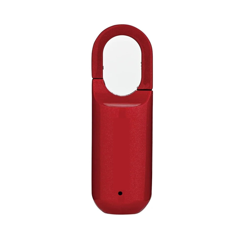 Fingerprint Padlock With Instant Unlock, Usbc Charging, Ip67 Waterproof, Titanium Shackle, Red 9455672186599