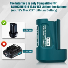 USB Charger Adapter for 10.8V-12V Lithium Battery Charing Port for Heated Jackets for BL1013 BL1014 Battery