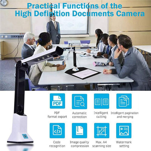 3X Document Camera for Teachers, Portable USB Document Camera Scanner with Stand 8MP HD A4 Format Doc Cam Photo Scanner 2