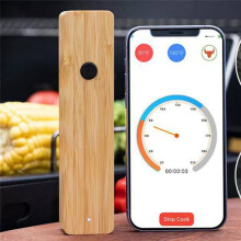 Wasserdichte Sonde Lebensmittelthermometer Kabelloses Fleischthermometer Unterstützt APP Remote Echtzeitüberwachung